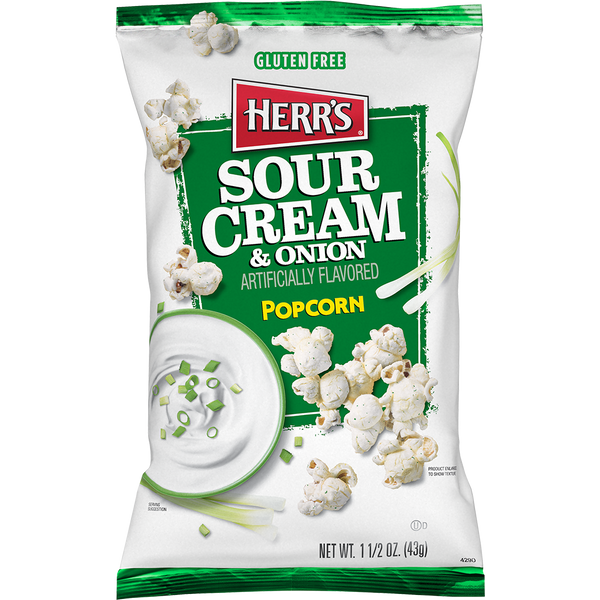 Herr's Sour Cream & Onion Flavored Popcorn 1.5oz