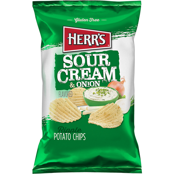 Herr's Sour Cream & Onion Ripple Potato Chips