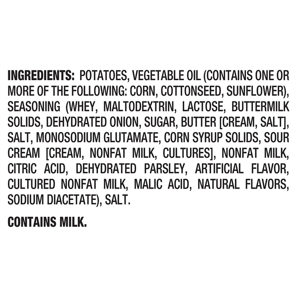 Sour Cream & Onion Potato Chips ingredients