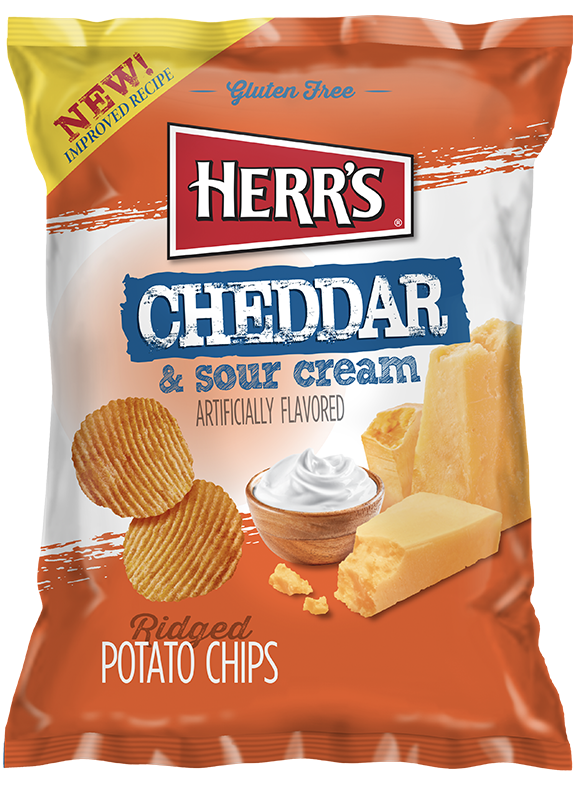 Cheddar & Sour Cream Ridged Potato Chips