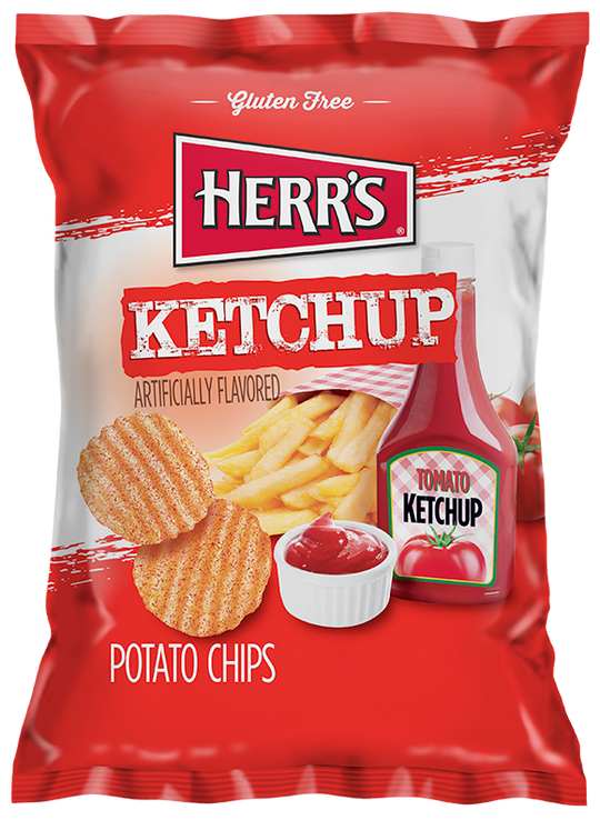 Ketchup Ripple Potato Chips Herr's