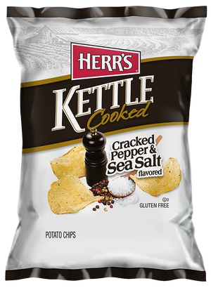 kettle cooked cracked pepper and sea salt chips