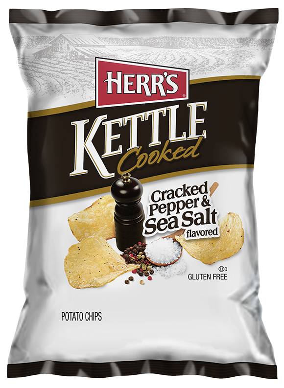 kettle cooked cracked pepper and sea salt chips