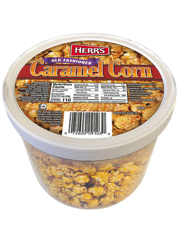 caramel corn tub