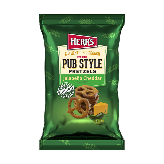 Jalapeño Cheddar Seasoned Mini Pub Style Pretzels Herr's