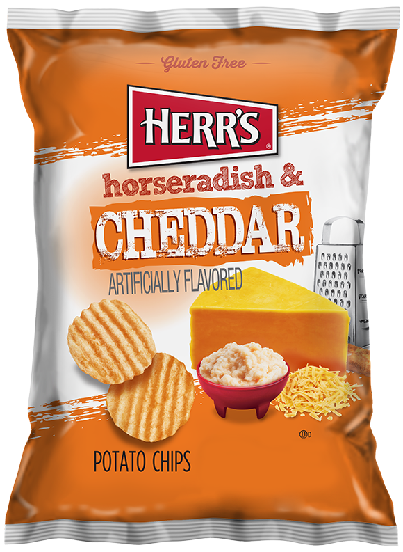 Herr's Potato Chips, Baby Back Ribs Flavor, Gluten Free Snacks, 6oz Bag (12  Count)