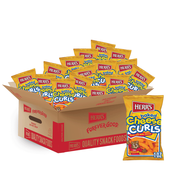 case of 1 ounce baked cheese curls