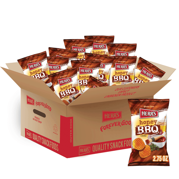 case of 2.75 ounce honey barbecue chips