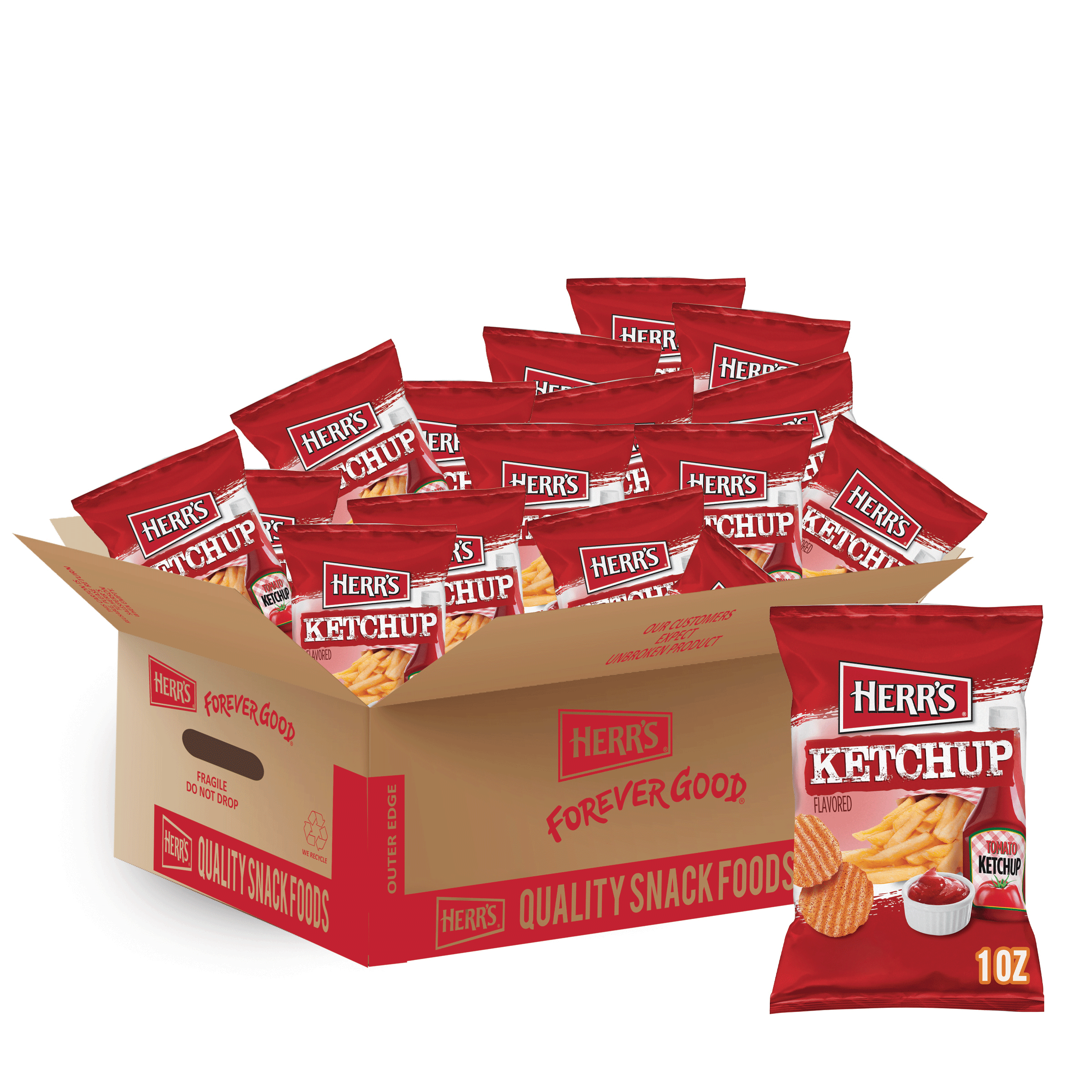 Ketchup Ripple Potato Chips – Herr's