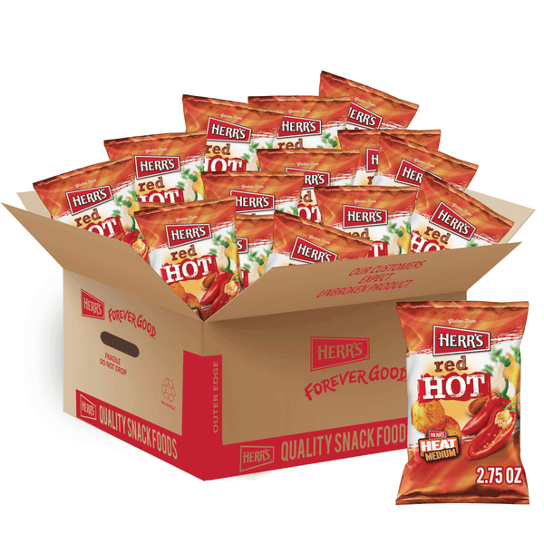 case of 2.75 ounce medium spicy red hots