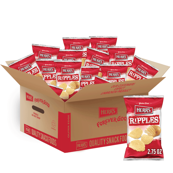 case of 2.75 ounce ripples chips