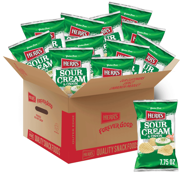Case of 7.75 ounce Sour cream and onion chips